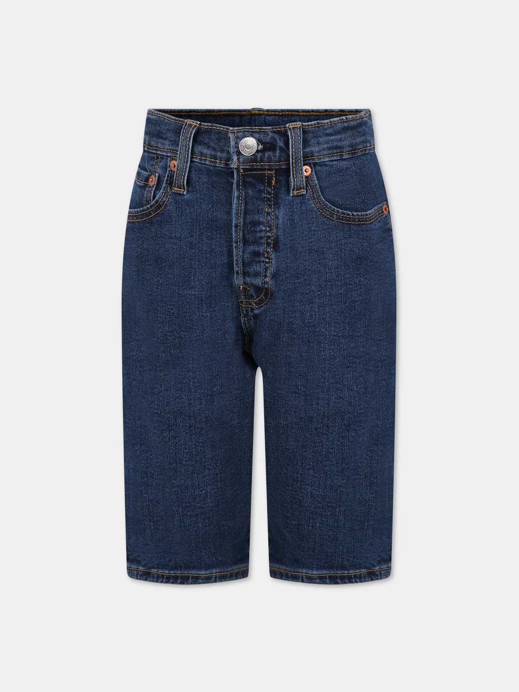 Blue shorts for boy with logo